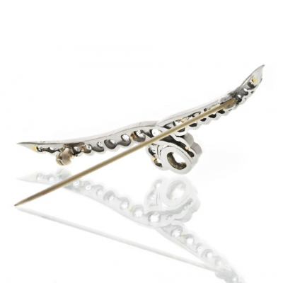 Platinum 3 00cttw Antique Old Mine Diamond Brooch