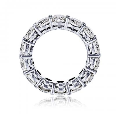 Platinum 7 09cttw Shared Prong Round Diamond Wedding Band