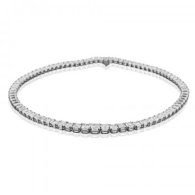 Platinum 79 26cttw Emerald Cut Diamond GIA Necklace