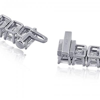 Platinum 79 26cttw Emerald Cut Diamond GIA Necklace