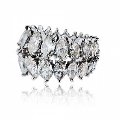 Platinum 8 00cttw Marquise Eternity Band