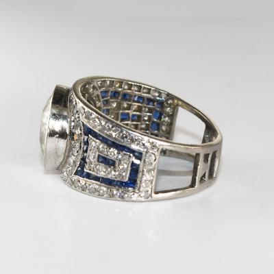 Platinum Art Deco Old Euro Cut Diamond Ring 2 75ct