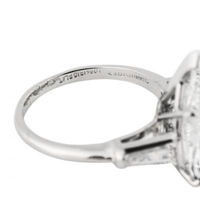 Platinum GIA Certified 6 73ct Pear Shape Diamond Solitaire Ring D SI2
