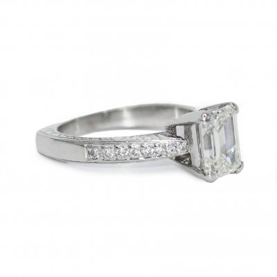 Platinum Ladies Diamond Engagement Ring 1 74ct