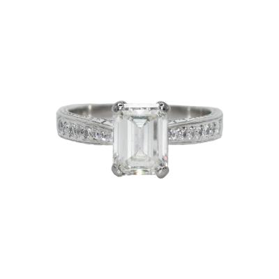 Platinum Ladies Diamond Engagement Ring 1 74ct