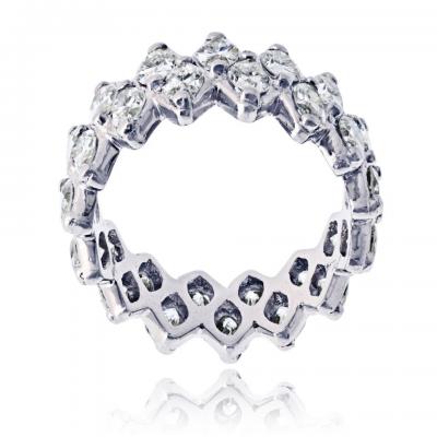 Platinum Marquise Cut 7 50cttw Diamond Eternity Band