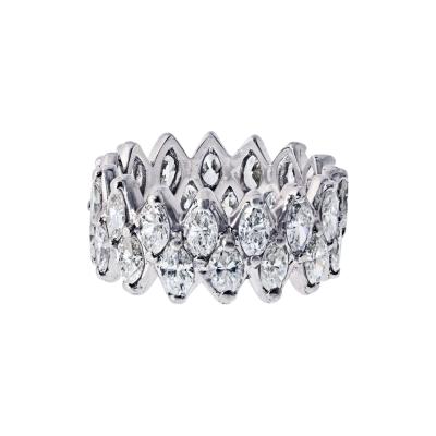 Platinum Marquise Cut 7 50cttw Diamond Eternity Band