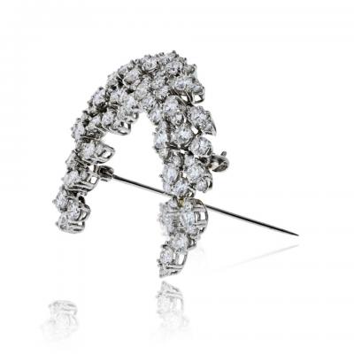 Platinum Round Diamond Spray 6 00cttw Brooch