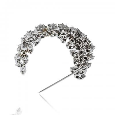 Platinum Round Diamond Spray 6 00cttw Brooch