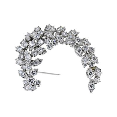 Platinum Round Diamond Spray 6 00cttw Brooch