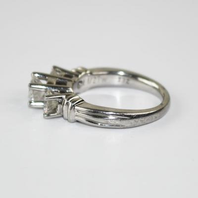 Platinum Three Diamond Engagement Ring 1 50ct