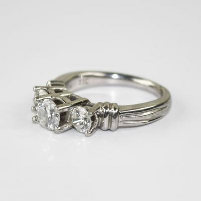 Platinum Three Diamond Engagement Ring 1 50ct
