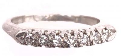 Platinum and Diamond Band or Bridal Wedding Ring