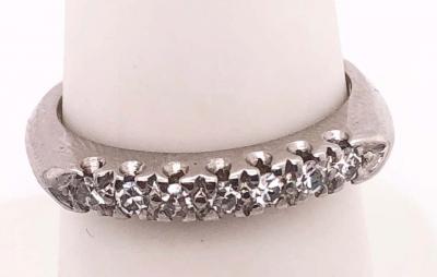 Platinum and Diamond Band or Bridal Wedding Ring