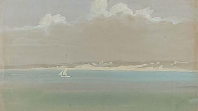 Plein Aire Pastel Seascape California circa 1900