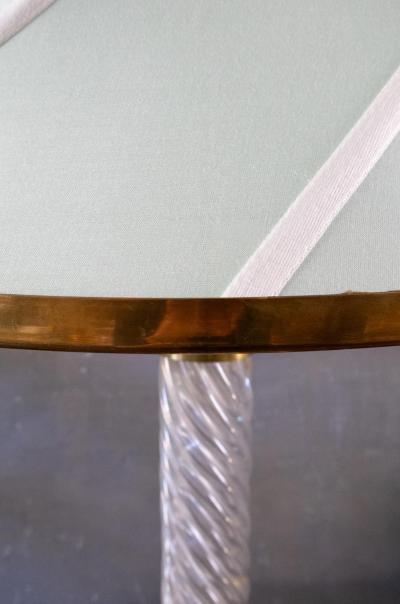 Plexiglass and Brass Table Lamp 1980s