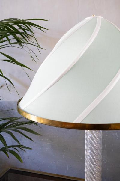Plexiglass and Brass Table Lamp 1980s