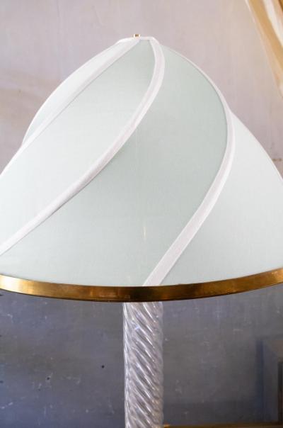 Plexiglass and Brass Table Lamp 1980s
