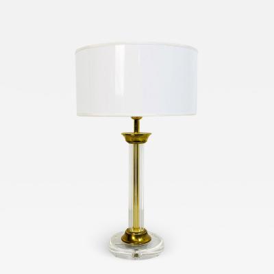Plexiglass and brass table lamp 1970s