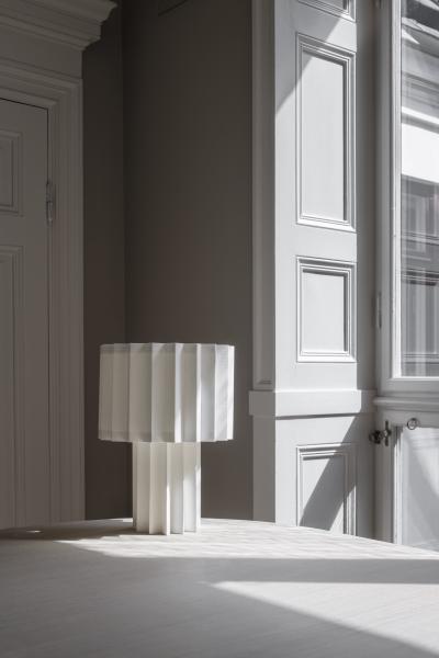Pliss White Edition Pleated Textile Table Lamp by Folkform for rsj 