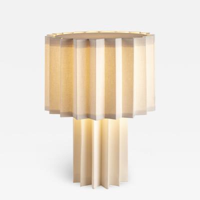 Pliss White Edition Pleated Textile Table Lamp by Folkform for rsj 