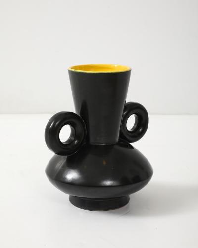 Poet Laval Matte Black Glazed Ceramic Vase