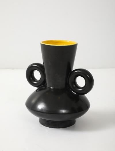 Poet Laval Matte Black Glazed Ceramic Vase