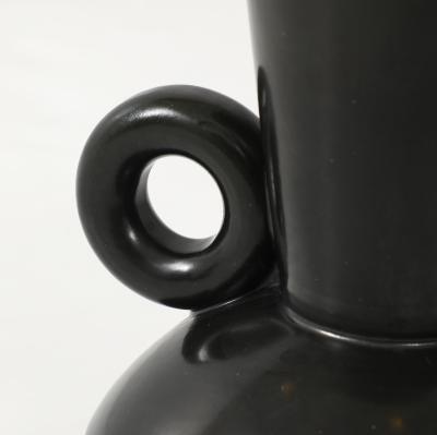 Poet Laval Matte Black Glazed Ceramic Vase
