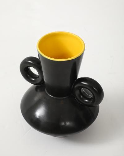 Poet Laval Matte Black Glazed Ceramic Vase
