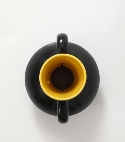 Poet Laval Matte Black Glazed Ceramic Vase