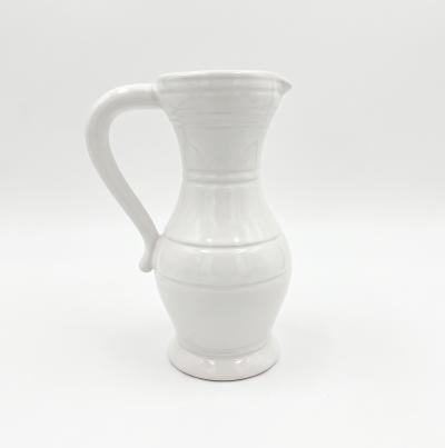 Pol Chambost Pol Chambost White Glazed Bourgogne Ceramic Pitcher c 1950