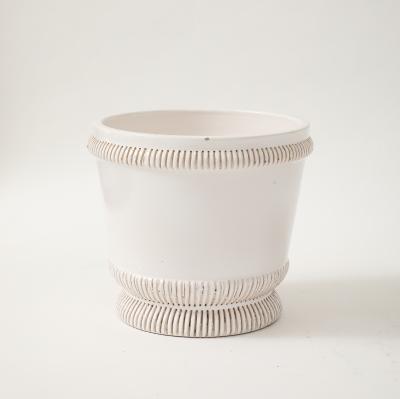 Pol Chambost Pol Chambost White Planter on a Foot France c 1930s signed no 