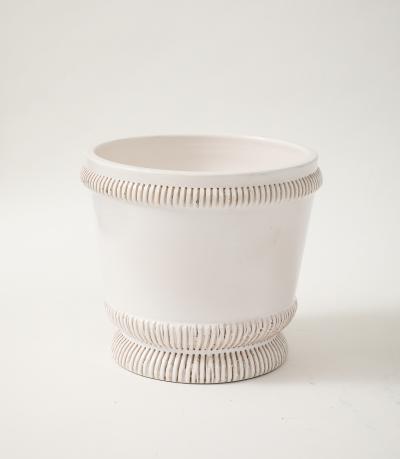 Pol Chambost Pol Chambost White Planter on a Foot France c 1930s signed no 