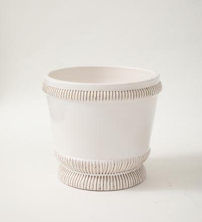 Pol Chambost Pol Chambost White Planter on a Foot France c 1930s signed no 