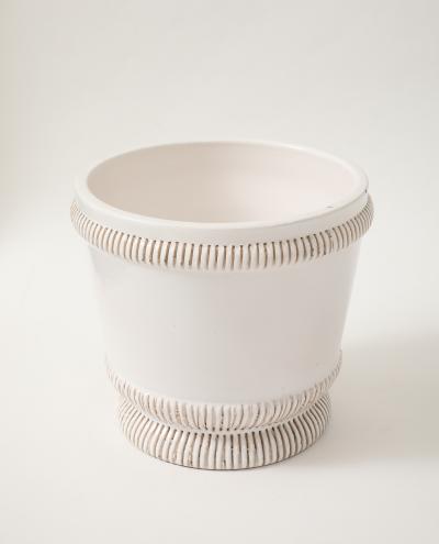 Pol Chambost Pol Chambost White Planter on a Foot France c 1930s signed no 