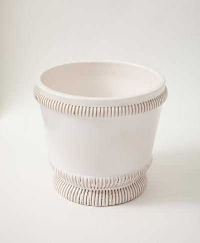 Pol Chambost Pol Chambost White Planter on a Foot France c 1930s signed no 