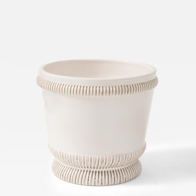 Pol Chambost Pol Chambost White Planter on a Foot France c 1930s signed no 