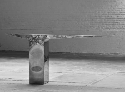 Pol Quadens Blade Console by Pol Quadens in stainless steel 2014