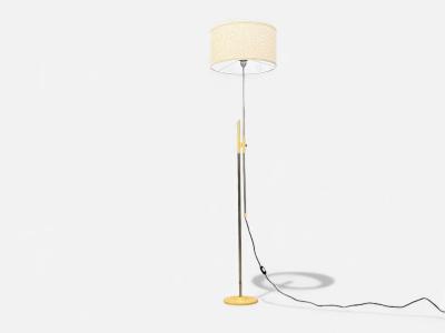 Polish Modern Steel Lacquered Metal Adjustable Floor Lamp Poland 1960s