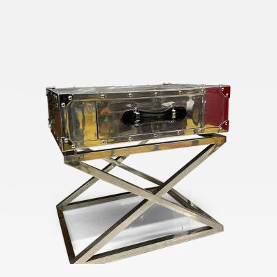 Polished Aluminum Eichholtz side table