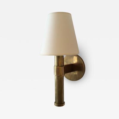 Polished Brass Sconce in the Manner of Adnet RSLLC