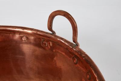 Polished Copper Cauldron with Double Handles
