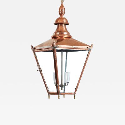 Polished Copper Hanging Lantern