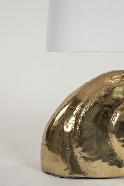 Polished Gilt Brass Nautilus Lamp
