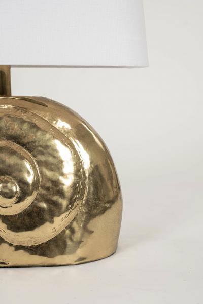 Polished Gilt Brass Nautilus Lamp