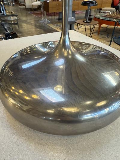 Polished Metal Sculptural Flower Vase Italy 1970s