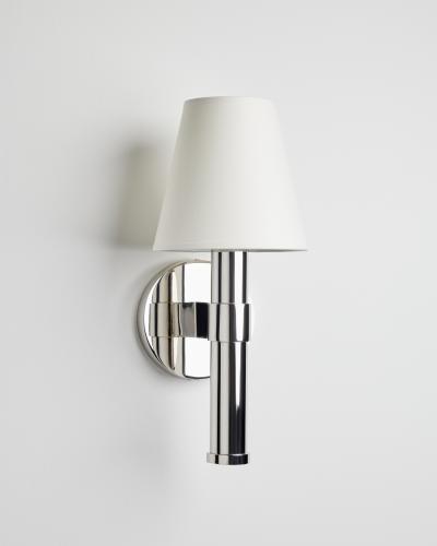 Polished Nickel Sconce by Robert Stilin