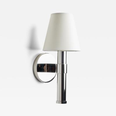 Polished Nickel Sconce by Robert Stilin