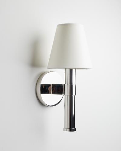 Polished Nickel Sconce by Robert Stilin