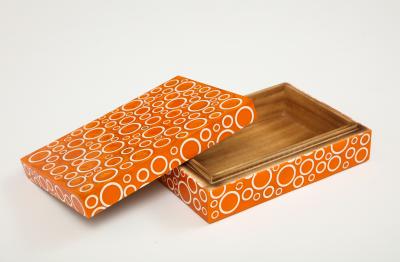Polished Orange Resin Box